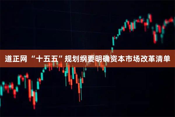 道正网 “十五五”规划纲要明确资本市场改革清单